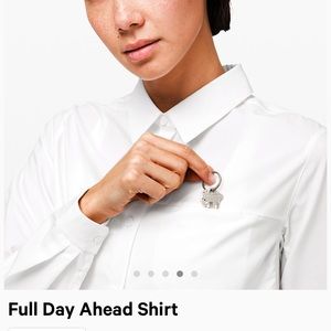 Lululemon Full Day Ahead Shirt Size 6 White